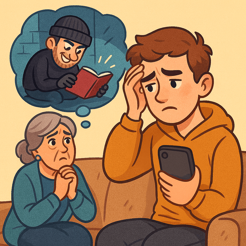 A stolen diary with scattered pages, illustrating the double meaning